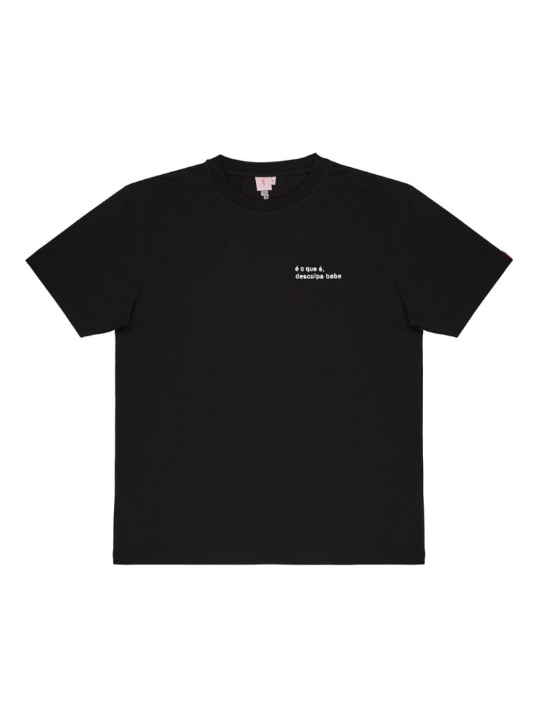 T-shirt "É o que é" Preto